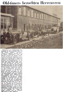 9 Mei 1970 toen de Oldtimers voor de fabriek langs rolden  richting Batavus museum