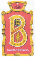 Batavus garantie label, afbeelding ontvangen op 16-01-2006, klik er op voor een vergroting.