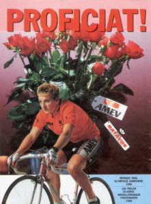 Monique Knol 1989, natuurlijk op een Batavus fiets